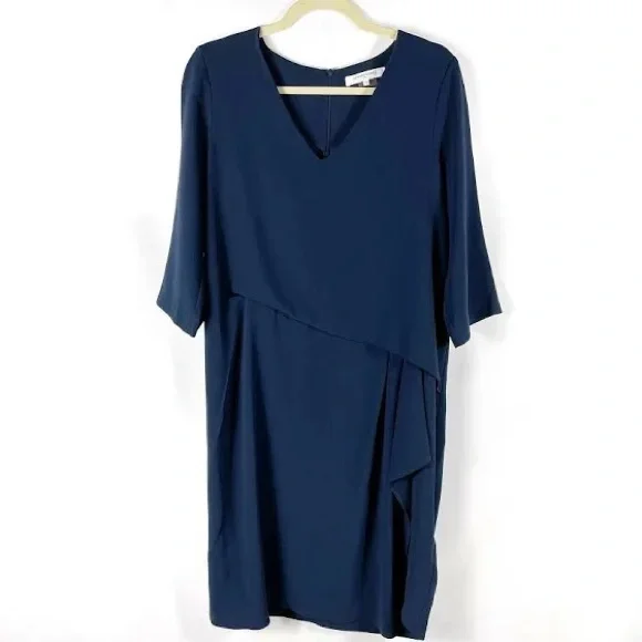 Gerard Darel | Dresses | Gerard Darel Navy Blue Dress Shift 34 Sleeve Drape Wrap Skirt | Poshmark Gerard Darel | Dresses | Gerard Darel Navy Blue Dress Shift 34 Sleeve Drape Wrap Skirt | Poshmark